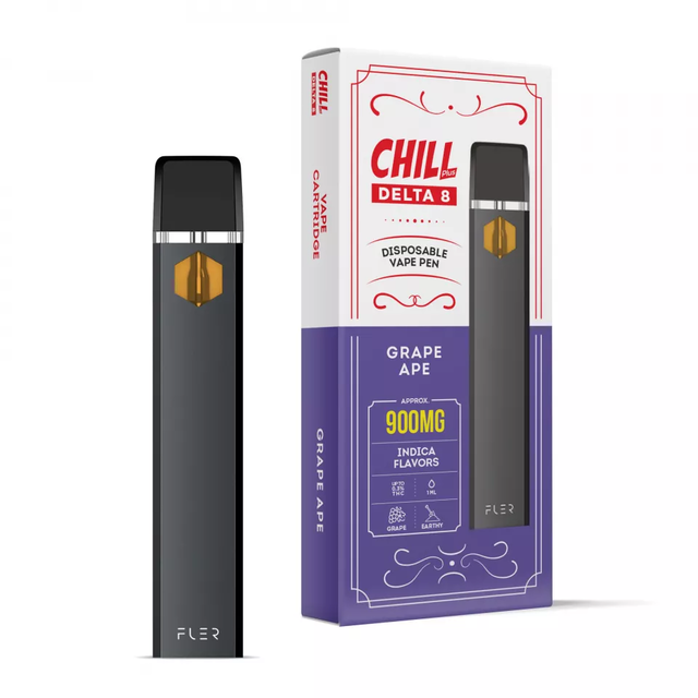 900mg D8 Vape Pen - Grape Ape - Indica - 1ml