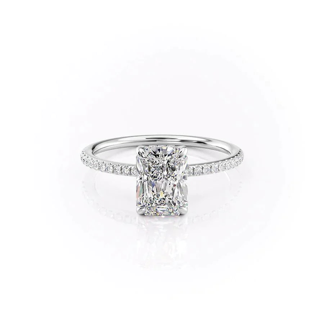 The Pave Kamellie Set With A 2 Carat Radiant Lab Diamond