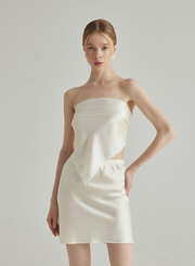 A-Line Mini Silk Skirt