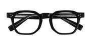 Black Retro-Vintage Keyhole Bridge Low Bridge Fit Eyeglasses - Fingar
