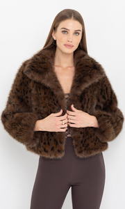Lexy Leopard Faux Fur Jacket
