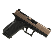 Dusk 19 w/FDE Slide, Black Frame, Black Std. Barrel, NF Lower 1/3 Sights, Flat Trigger