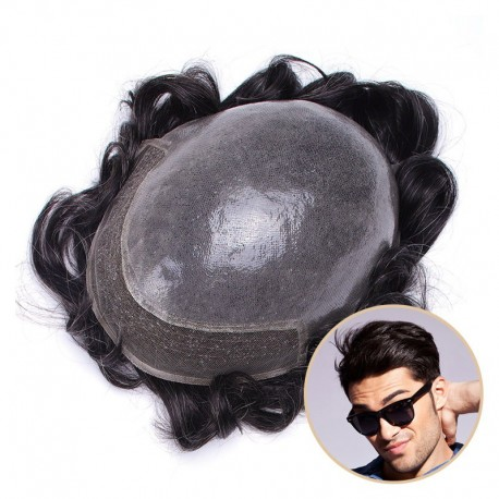 Oceanus | Men's Hair System Online | Lace Front with Skin in the Back | Durable Style