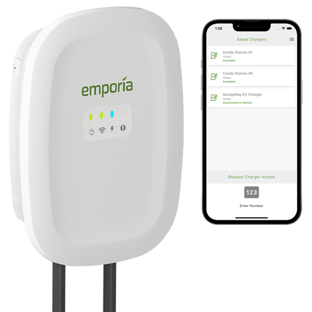 Emporia EV Charger with ProControl | Level 2 | UL Listed | Charging with Access Control
