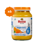 Holle Baby Food Jar - Veggie Curry - 6 Jars