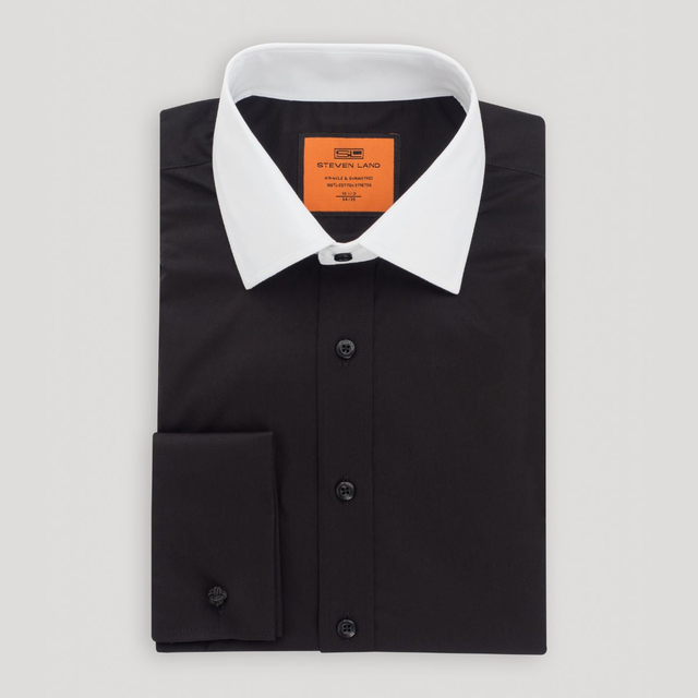 Poplin | French Cuff | 100% Cotton | Black