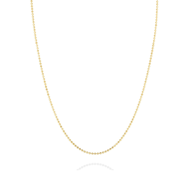 Diamond Cut Bead Chain Necklace