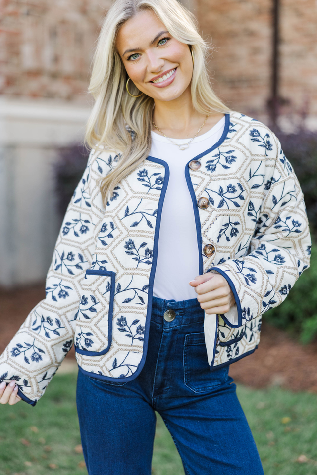 Cozy Up Buttercup Cream Embroidered Jacket