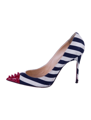 Spike Accents Canvas Pumps