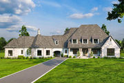 Plan 70536MK: Stately and Elegant 5-Bed House Plan with Two Laundry Rooms
