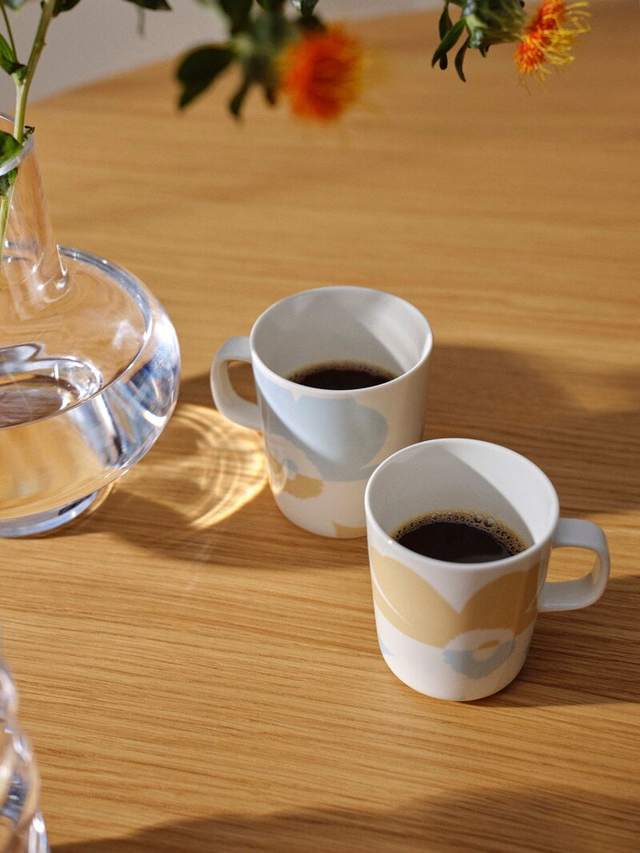 Unikko bathroom rug, pink - off-white - green