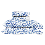 Cool & Lazy Botanical Sheet Set with Easy On Flat Sheet w/ Corner Buttons