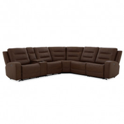 Tuscany Top Grain Leather Home Theater L-Sectional