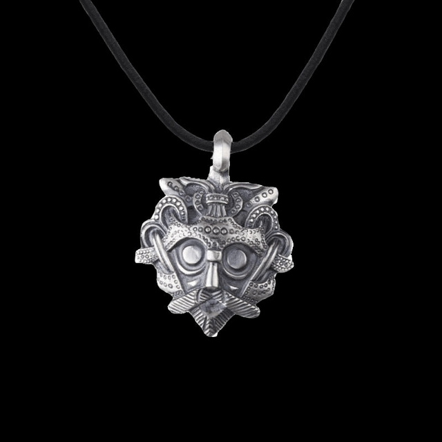 Handcrafted Loki Mask Amulet