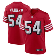 Men's Nike Fred Warner Scarlet San Francisco 49ers Alternate Player Game Jersey