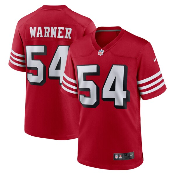 Men's Nike Fred Warner Scarlet San Francisco 49ers Alternate Player Game Jersey
