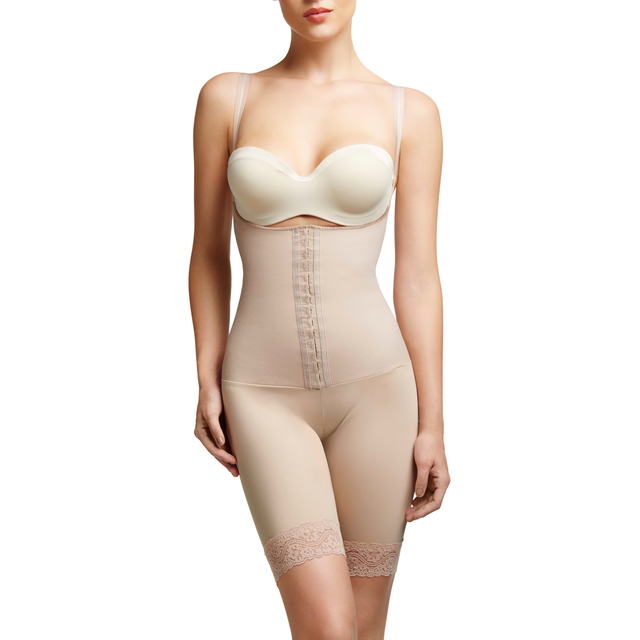 Sensual Curves Open Bust Mid Thigh Bodysuit