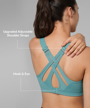 Power Adjustable Criss Cross Padded Running Bra | Women's High Support Sports Bra