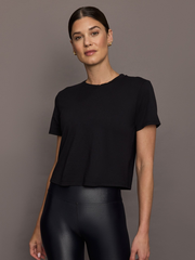 Boxy Crop Tee - Black